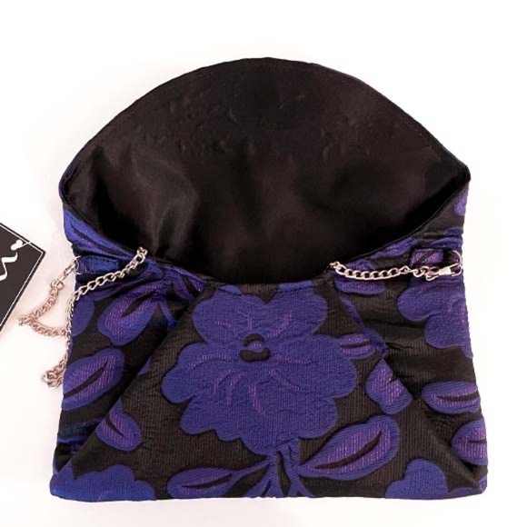FLORAL ENVELOPE IRIDESCENT CLUTCH NWT - Picture 8 of 8